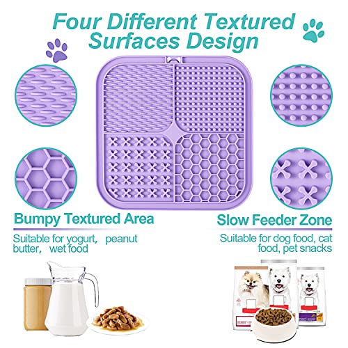 LUKITO Lick Mat for Dogs & Cats 2 Pack with Suction Cups, Dog Lick Mat for Anxiety Relief, Dog Toys to Keep Them Busy, Pea...