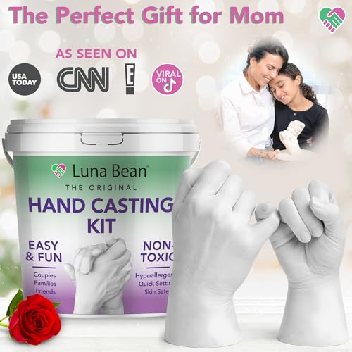 Luna Bean Hand Casting Kit – The Original Hand Mold Kit – Mothers Day Gifts for Mom - Anniversary Engagement Gifts for Wom...