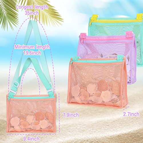Tagitary Beach Toy Mesh Beach Bag Kids Shell Collecting Bag Beach Sand Toy Shells Beach Toys Swimming Accessories for Boys...
