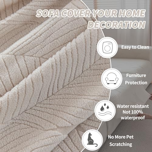 QIANMEW Couch Covers for Sectional Sofa, Washable Stretch Soft Sofa Cushion Covers L Shape Sofa Slipcovers Anti Slip Furni...