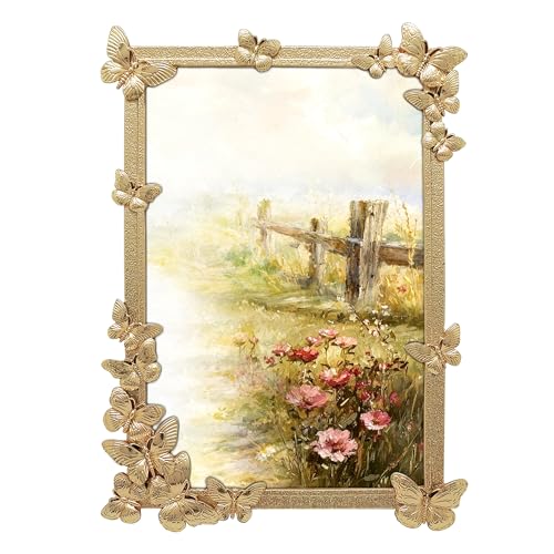 GIFTY GIFTY Decorative Butterfly Photo Frame / 4x6 in | for Vertical Display on Tabletops | Perfect for Home Decor, Weddin...