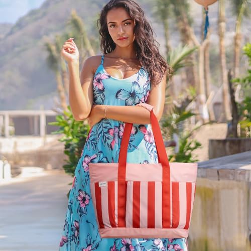 G4Free Beach Bag,Waterproof Beach Tote Pool Bags for Women,Compatible with Stanley Cup,Foldablefor Weekender Travel