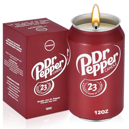 Doctor Pepper Candle - Smells Like the Real Soda - Cute Candles for Cool Gifts - Funny Candles for Any Occasion - Cute Thi...