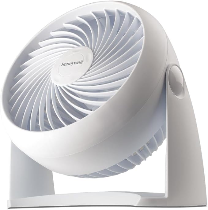 Honeywell TurboForce Air Circulator, Small Tabletop Fan, Quiet Personal Fan for Home or Office, 3 Speeds, 90 Degree Pivoti...