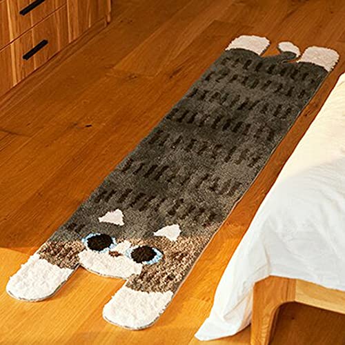 Haukea Cool Rugs for Bedroom Aesthetic Cute Cat Bath Mat Runner Rug Unique Funky Tufted Rugs Funny Cartoon Rug for Dorm Pr...