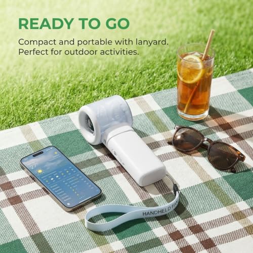 Cyromark Handheld Portable Fan with Misting, Safety Lock, High Speed & LED Display - Personal Fans Portable Rechargeable, ...
