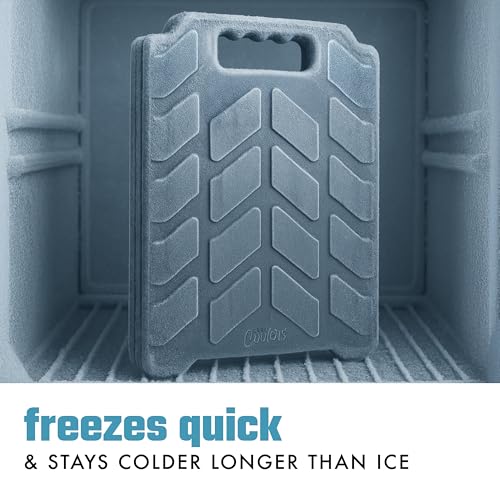 Cool Coolers by Fit & Fresh XL Slim Cooler Ice Blocks, Reusable & Long Lasting XL Ice Packs for Coolers, Slim XL Ice Packs...