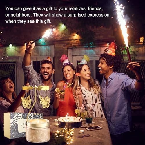 Rotatable Osmanthus Flower Scented Candle, Gifts for Women, Single-Wick with 20 Hours of Burn Time, Ideal for Creating Rel...