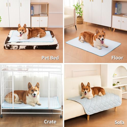 Petvolve Dog Cooling Mat, Washable Cooling Mat for Dog, Foldable Kennel Pet Bed, Cool Pad (Cool &Warm Surface) for All Sea...