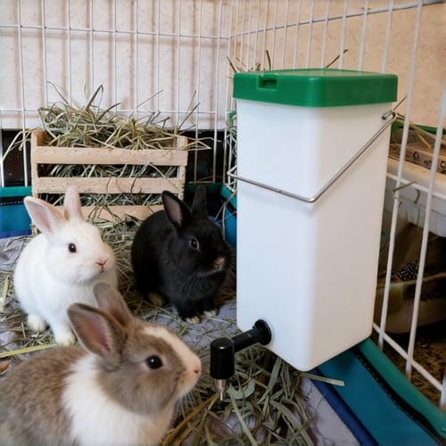 2Pack Rabbit Water Bottle for Cage, 32oz Small Animal Water Dispenser Water Bottle for Small Pet/Bunny/Ferret/Hamster/Guin...