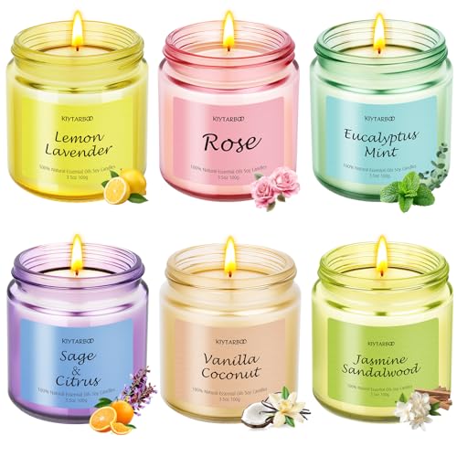 6 Pack Candle for Women | Scented Candles Set- Candles for Home Scented, Soy Wax Candles Bulk, Aromatherapy Candle Gifts S...