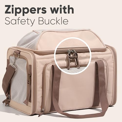 FUKUMARU Cat Carrier, 18x11x11 Expandable Soft Cat Travel Carrier, Ventilate Airline Approved Dog Carrier, Durable Small D...