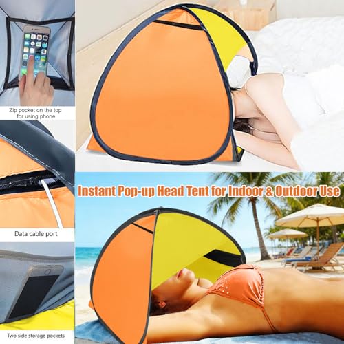 Mini Pop Up Beach Tent, Automatic Instant Mini Dog Tent for Dog Shade & Head Canopy, Laptop Shade for Working Outside, Por...