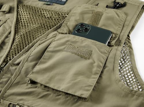 Acydar Men's Outdoor Fishing Work Safari Travel Photo Cargo Vest Outdoor Fishing Vest
