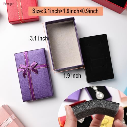 Pannger 12 Pack Small Jewelry Gift Boxes Set Empty Gift Boxes for Earrings,Rings, Necklaces Jewelry for Anniversaries, Wed...