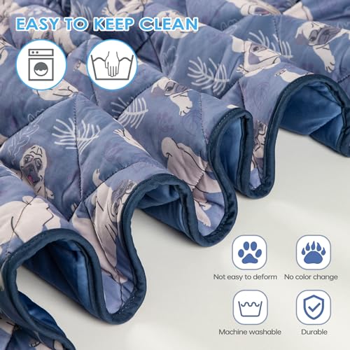 Langsprit Dog Cooling Mat, Washable Dogs Cats Pet Non-Toxic Cooling Pads Summer Sleeping Kennel Mats，Pet Self Cool Ice Bla...
