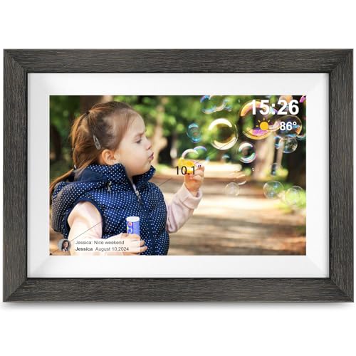 Frameo Digital Photo Frame,10.1 Inch WiFi Smart Digital Picture Frame with HD IPS Touch Screen,Auto-Rotate,Send Pictures f...