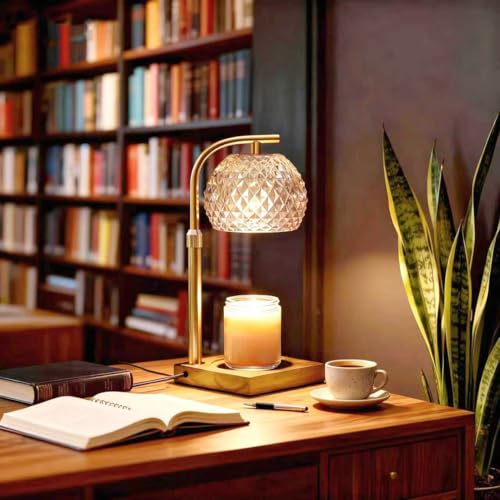 Mocalido Candle Warmer Lamp with Timer, Dimmable Electric Candles Warmer Adjustable Height, Top Candle Melter Lamp for Sce...