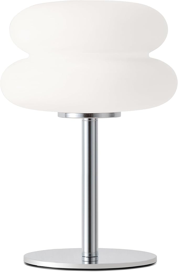 LSTVZSNRX White Mushroom Lamp, Mid Century Modern Lamp for Nightstand, Dimmable Retro Egg Tart Bedside Lamps, Home Decor A...