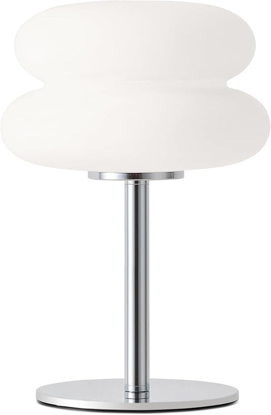 LSTVZSNRX White Mushroom Lamp, Mid Century Modern Lamp for Nightstand, Dimmable Retro Egg Tart Bedside Lamps, Home Decor A...