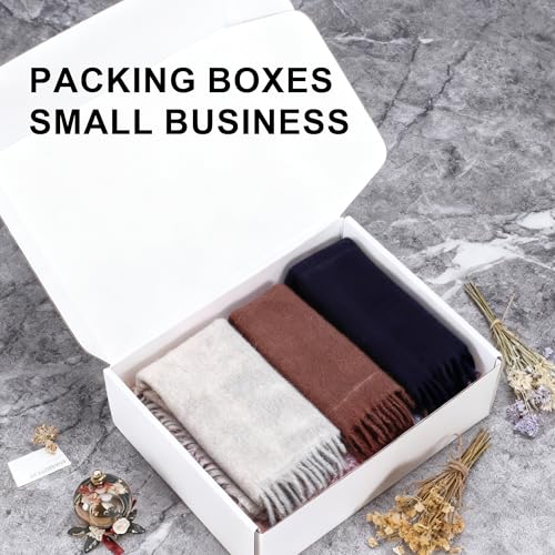 LineKap 12x9x4 Shipping Boxes 20-Pack, White Corrugated Cardboard Boxes for Mailing, Shipping & Small Business Packaging