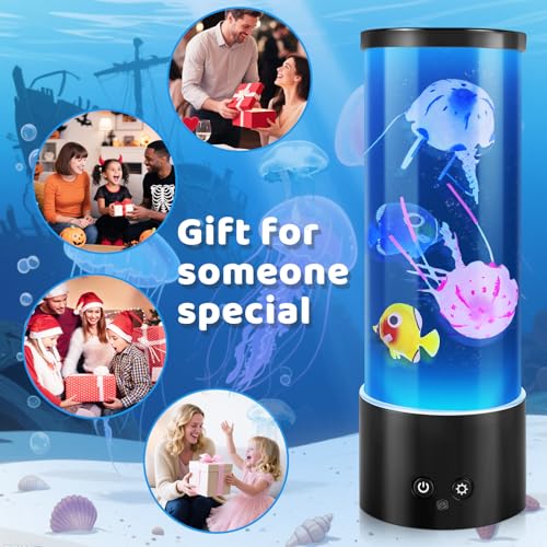 Terigol-X Jellyfish Lamp, Mothers Day Gifts, Jellyfish Tank Mood Light, Table Lamp for Home Decor, Relaxation and Sleep, J...