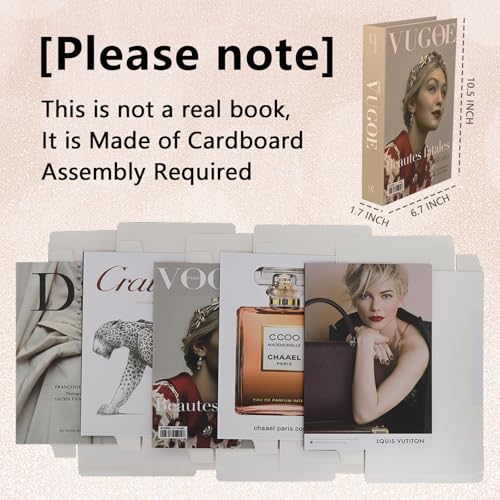 5 PCS Decorative Books for Home Decor, Beauty Fake Books for Decoration, Coffee Table Decor, Aesthetic Shelf & Bookshelf, ...