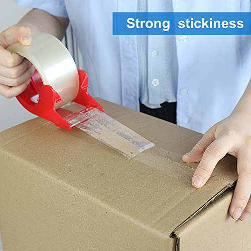 BOMEI PACK Heavy Duty Clear Packing Tape,2 Rolls with refillable Dispenser,Noiseless Packaging Tape 1.88 Inches x 55 Yard...