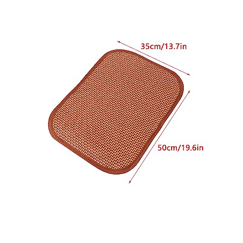 UtySty 2 Pack Cat Cooling Mat Self Cool Pad Seats Summer Bamboo Rattan Woven Sleeping Rest Mats for Pets Puppy Dog Kitty K...