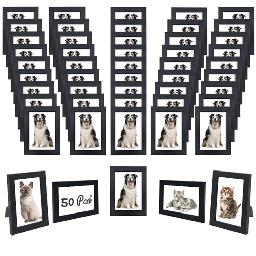 YOUKE OLA Set of 50 Picture Frame Bulk Photo Frames Wall Mounting Simple Photo Frames Multi Picture Frames for Wall or Tab...