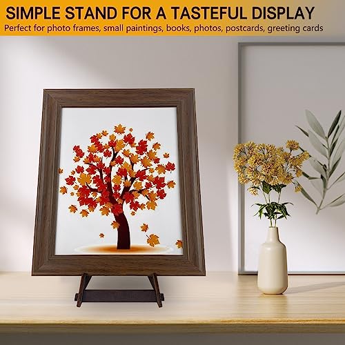 COLOOFO 1 Pack 8 Inch Plate Stand, Wooden Display Stand Plate Stands for Display Decorative Picture Frame Stand, Easel Dis...