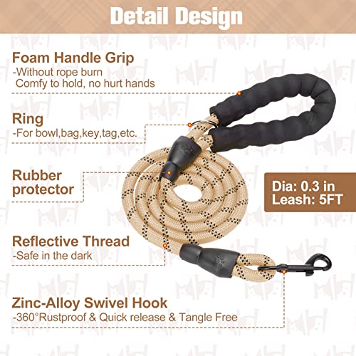 BEAUTYZOO Small Dog Harness and Leash Set,Step in No Choke No Pull Soft Mesh Dog Harnesses Reflective for Extra-Small Medi...