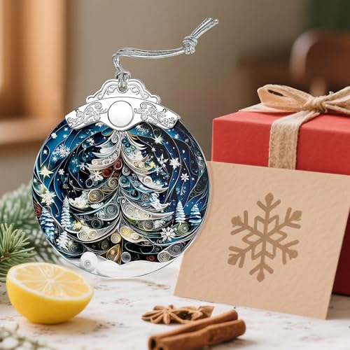 Christmas Tree Stained Glass Ornament - Xmas Decoration | Christmas Ornament | Holiday Keepsake – Xmas Gifts | Gift Exchan...