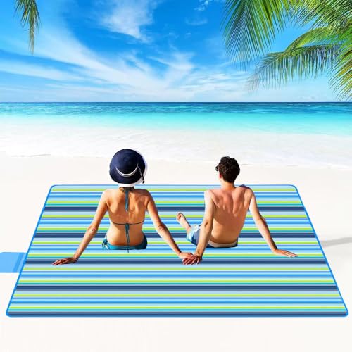 Lchkrep Picnic Blanket Beach Blankets 80"x60" Large Sandproof Waterproof Camping Portable Travel Blanket Play Mat for Outd...