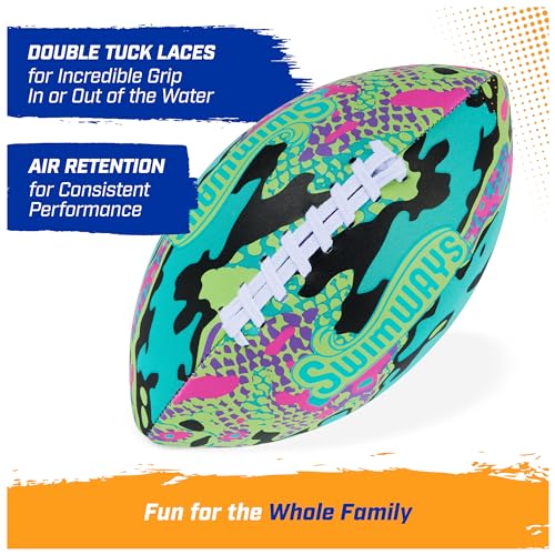 Swimways Hydro Waterproof Football, Outdoor Games for Adults and Kids, Swimming Pool Accessories and Pool Party Games,9.25...