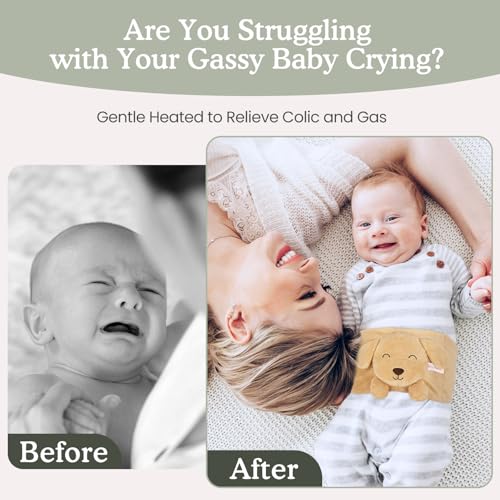 Baby Colic and Gas Relief, Heated Tummy Wrap for Newborns Belly Relief by Soothing Warmth, Baby Heating Pad Swaddling Belt...