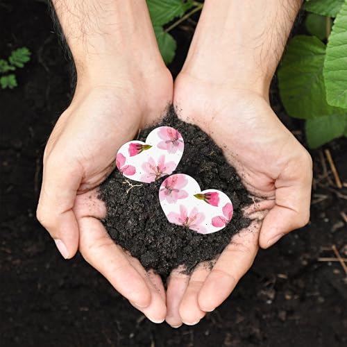 BuggyBeds 60PCS Plantable Seed Paper Hearts Shape – Wildflower Embedded Paper, Unique Gifts for Mothers, Garden Lovers, We...