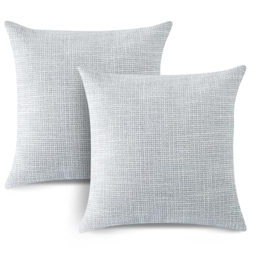OTOSTAR Linen Throw Pillow Covers Set of 2 Decorative Square Pillowcases Cushion Covers 24x24 Inch for Home Decor Sofa Bed...