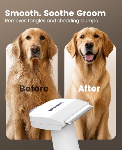 oneisall Dog Grooming Vacuum Kits: 15000Pa Shedding Brush with Grooming Tools, 3 Suction Low Noise, Pet Grooming Vacuum fo...