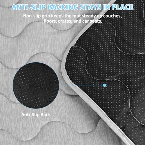 PETZOOKA Dog Cooling Mat Q-Max>0.4 Self Cool Pad for Dogs and Cats, Washable Portable Pet Sleeping Pad for Summer Size 27....