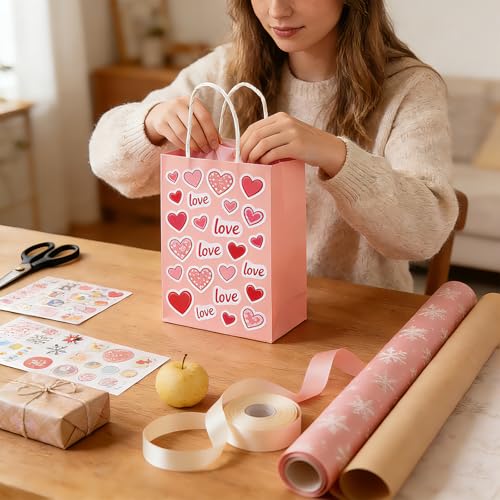 6pcs gift bags (pink)