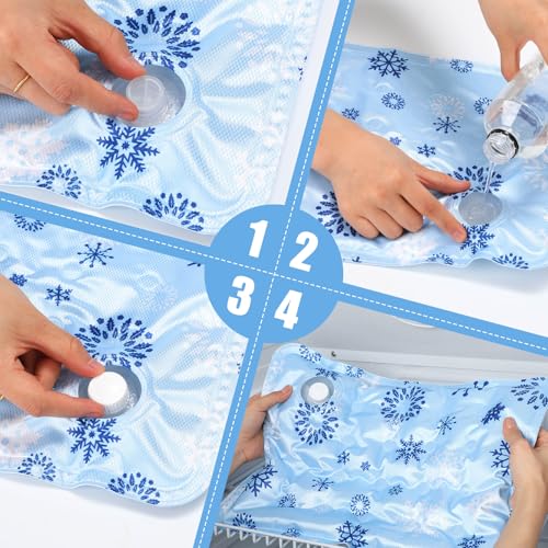 LemonRoad 2 Pack Reusable Freezable Ice Mat Sheets for Coolers Ice Mat Chill for Food Trays Cooling Charcuterie Cooler Bla...