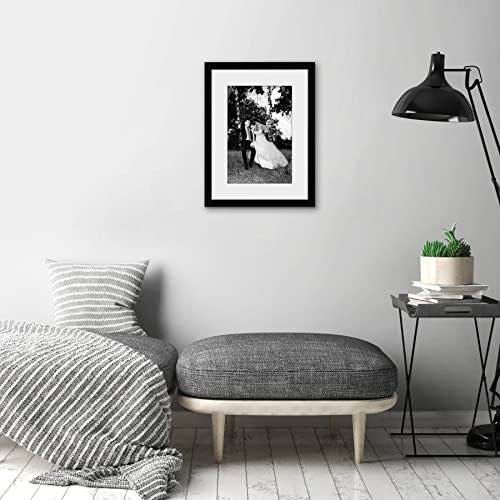 Americanflat 12x16 Picture Frame with Shatter-Resistant Glass - Use as 8x12 Frame with Mat or Display 12x16 Photo Without ...