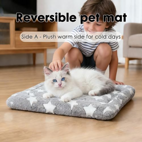 Dog Bed Mat - Soft and Comfortable Dog Kennel Cat Bed, Washable Dog Bed or Cat Bed, Suitable for Dog Crate Ped, Cat Cage B...
