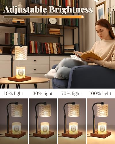2 Pack Candle Warmer Lamp with Timer Dimmer Adjustable Height, Birthday Housewarming New Home Decor Gifts for Women, Elect...
