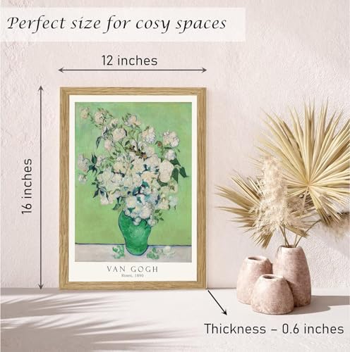 Induslyfe Framed Grass Wall Art Canvas Decor Set of 3, Matisse Wall Art Framed Prints Posters Mid Century Modern Art, Gogh...