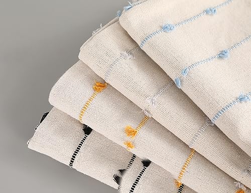 NUYECY Boho Long Lumbar Pillow Covers 16 x 26 Blue,Classic Stripe Pattern Cotton Decorative Long Lumbar Pillow Case Cushio...