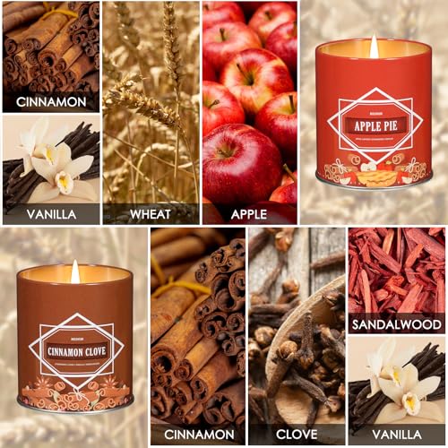 Valentine's Day Gifts for Women Men, Winter Scented Candle Set – 36oz (4×9oz) Soy Candles with Cozy & Warm Seasonal Scents...