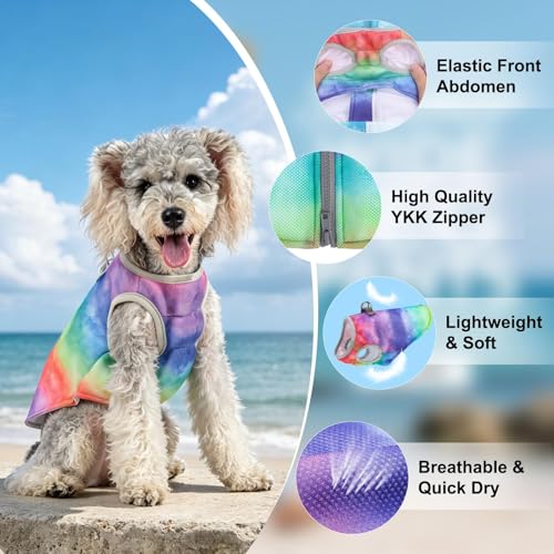 BEAUTYZOO Dog Cooling Vest with Zipper, Lightweight Breathable Cooling Shirt for Summer, Adjustable Reflective Cooling Jac...
