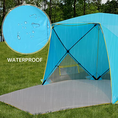 Old Bahama Bay Pop Up Beach Tent, Portable Shade Sun Shelter UPF50+ UV Protection for 4 Person Extendable Floor for Fishin...